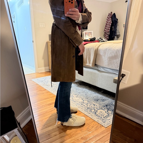 Banana Republic Tan Suede Trench Coat - Picture 8 of 11